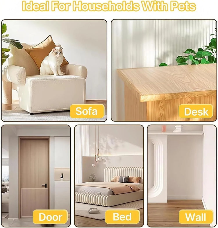 43" X 17" Door Scratch Protector, Plastic Scratch Shield Protect for Cat/Dog, Duty Flexible Door Guard Cover for Furniture, Wall
