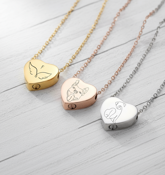 Necklace: Urn, Pet Memorial, Gift for Women Men