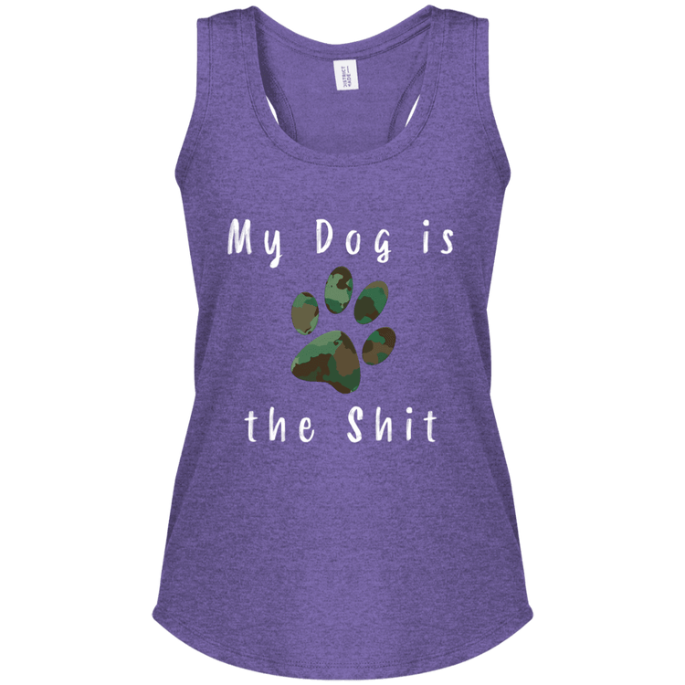 My Dog Is the Sh*t Racerback Tank – Women’s Camo Paw Dog Lover Shirt - The Max & Rex Collection