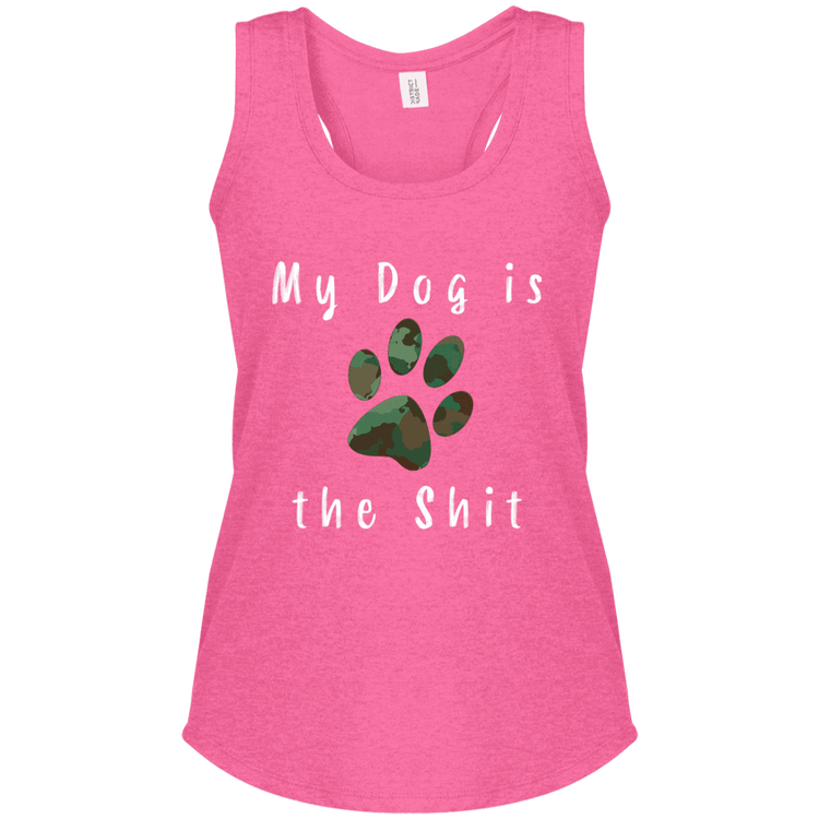 My Dog Is the Sh*t Racerback Tank – Women’s Camo Paw Dog Lover Shirt - The Max & Rex Collection