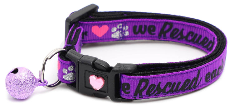 We Rescued Each Other Cat Collar – Adjustable Breakaway Safety Collar - The Max & Rex Collection