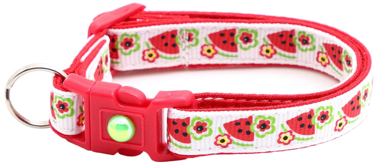 Watermelons and Flowers Cat Collar - The Max & Rex Collection