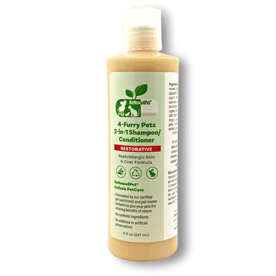 4-FURRY PETS 2-IN-1 * RESTORATIVE SHAMPOO & CONDITIONER - The Max & Rex Collection