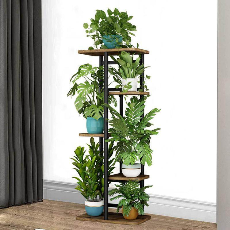 Plant Stand 5 Tier 6 Potted Indoor Plant Shelf Multiple Stands for Garden Corner Balcony Living Room 14.17 X 9 X 37 Inch - The Max & Rex Collection