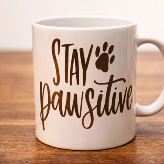 Stay Pawsitive Ceramic Mug