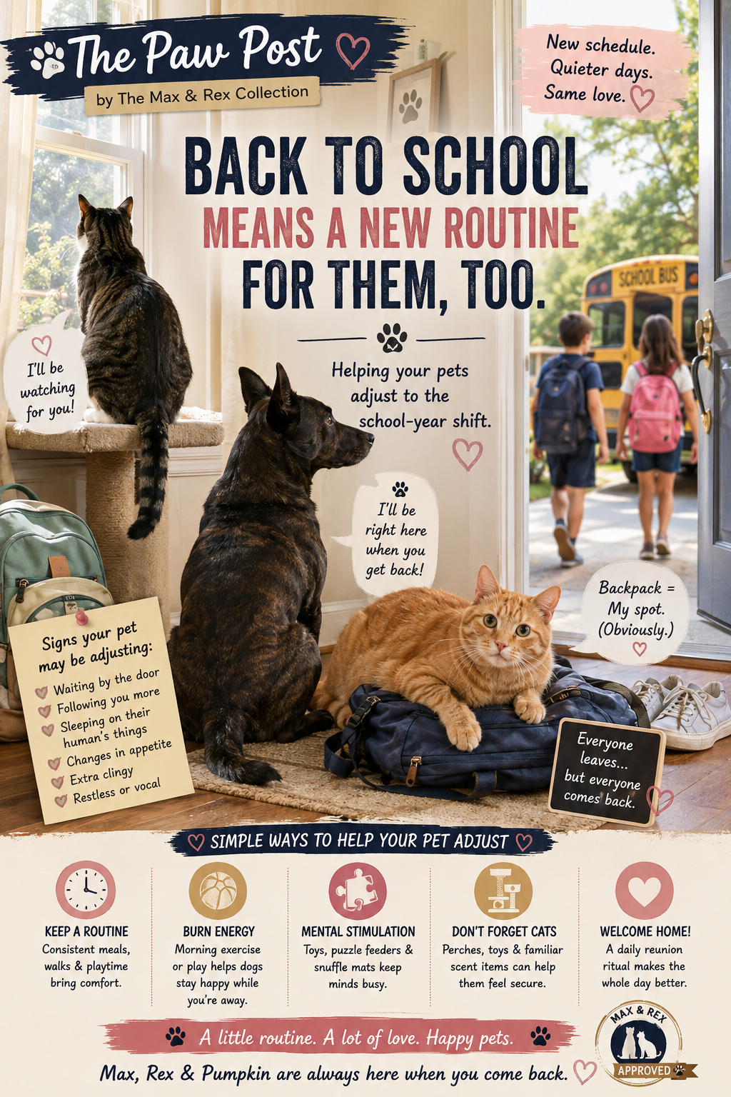 Back to School, Back to Routine: Helping Your Pet Adjust 🐾