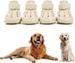Dog Shoes, Dog Sandals for Hot Pavement, Non-Slip Waterproof Dog Booties for Winter Snowy Day and Summer, Adjustable Straps Easy-Clean Beach Outdoor Pet Boots Rugged Sole-4Pcs Beige