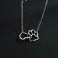 Heart & Paw Necklace — Linked Heart & Dog Paw Charm - The Max & Rex Collection