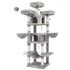 CT81F Big Cat Tower for Indoor Cats, XXL Cat Tree with Scratching Post, Hammock, Perches, Condos, and Hanging Baskets for Multiple Adult Cats