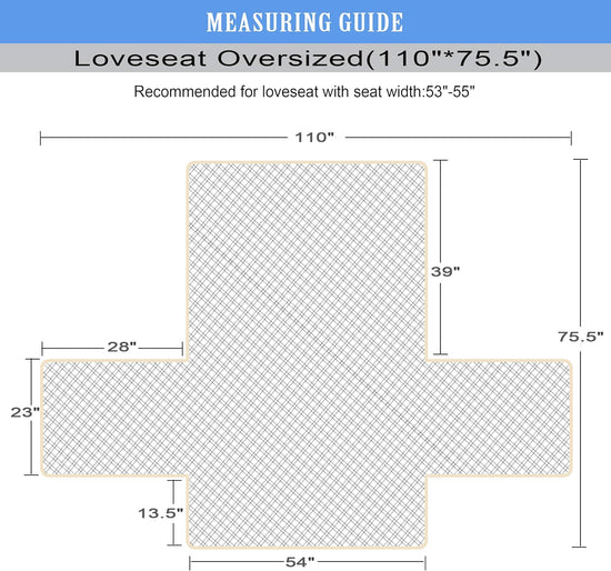 Ameritex Loveseat Cover Water-Resistant Quilted Furniture Protector with Back Nonslip Paws Slipcover for Dogs, Kids, Pets Loveseat Slipcover Stay in Place for Leather (54", Beige)