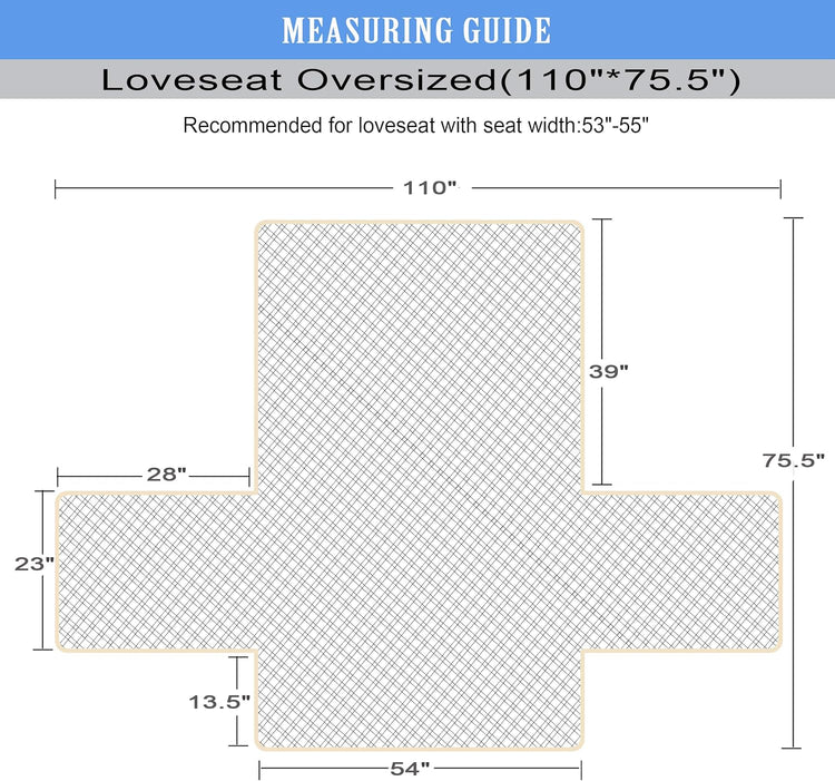 Ameritex Loveseat Cover Water-Resistant Quilted Furniture Protector with Back Nonslip Paws Slipcover for Dogs, Kids, Pets Loveseat Slipcover Stay in Place for Leather (54", Beige)