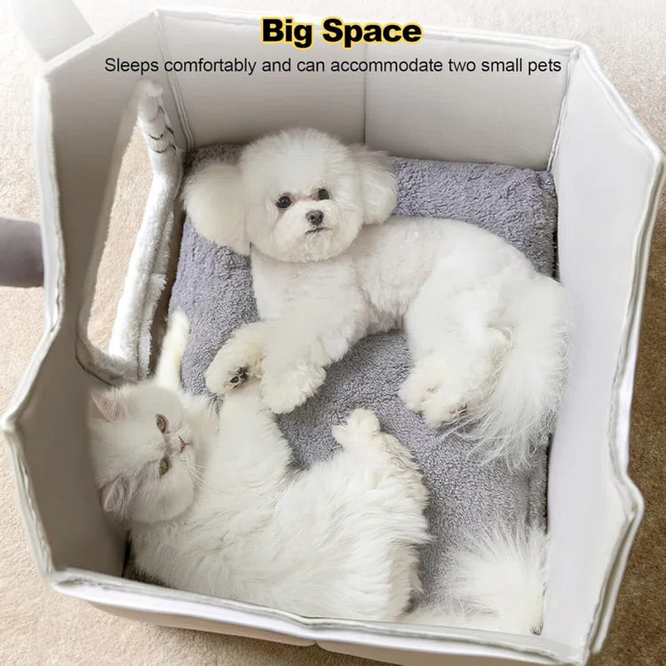 Luxury Plush Indoor Pet House – Soft & Cozy Dog and Cat Bed with Warm Cushion