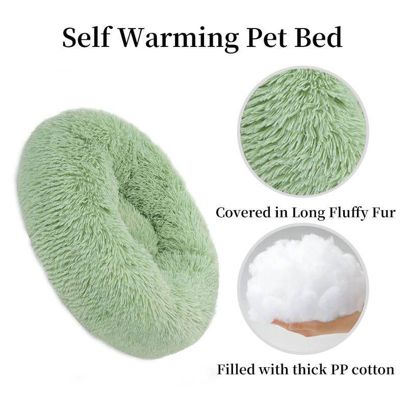 Orthopedic Anti-Anxiety Donut Bed for Dogs & Cats – Soft, Washable, Cozy - The Max & Rex Collection