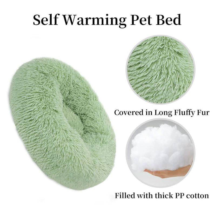 Orthopedic Anti-Anxiety Donut Bed for Dogs & Cats – Soft, Washable, Cozy - The Max & Rex Collection
