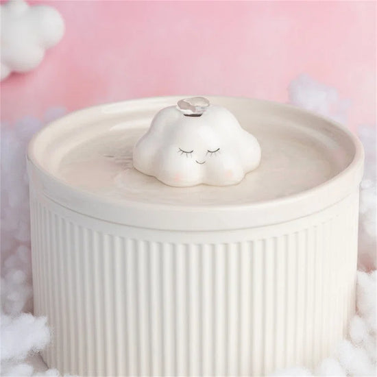 Cloud Cat Water Fountain Cat Water Bowl, Electric Cat Water Drinking Dispenser for Cats Indoor, Easy Clean