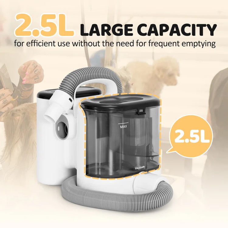 7 in 1 Dog Grooming Vacuum & Dryer Kit with 2.5L Dust Cup, Adjustable Speed and Temperature