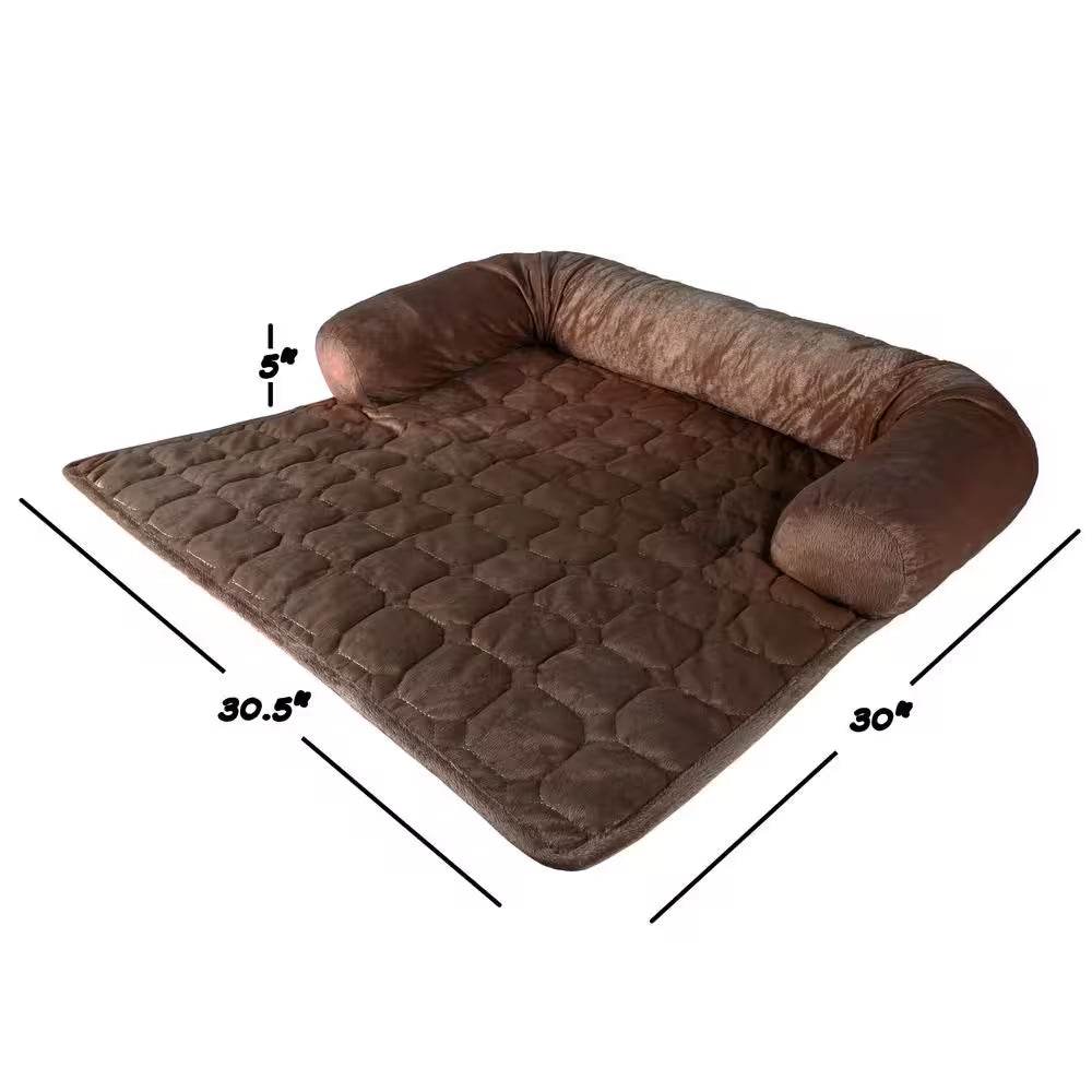 30 In. X 30.5 In. Brown Furniture Protector with Memory Foam - The Max & Rex Collection