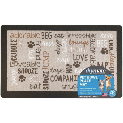Premium Pet Bowl Placemat - Thin Absorbent Waterproof Feeding Mat for Dogs & Cats | Machine Washable Floor Protection - The Max & Rex Collection