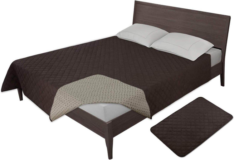 Easy-Going 100% Waterproof Dog Bed Cover Washable Couch Cover Non-Slip Sofa Cover Leakproof Blanket Furniture Protector Cover Reusable Incontinence Bed Underpads for Pets Kids Dog Cat(68X82 In,Gray) - The Max & Rex Collection