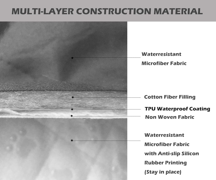 Ameritex Loveseat Cover Water-Resistant Quilted Furniture Protector with Back Nonslip Paws Slipcover for Dogs, Kids, Pets Loveseat Slipcover Stay in Place for Leather (54", Beige)