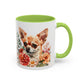 Chihuahua Floral Mug | 15oz Coffee Mug for Dog Lovers