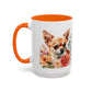 Chihuahua Floral Mug | 15oz Coffee Mug for Dog Lovers