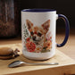 Chihuahua Floral Mug | 15oz Coffee Mug for Dog Lovers