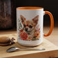 Chihuahua Floral Mug | 15oz Coffee Mug for Dog Lovers