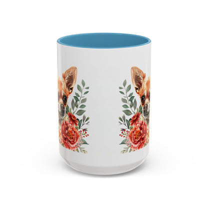 Chihuahua Floral Mug | 15oz Coffee Mug for Dog Lovers