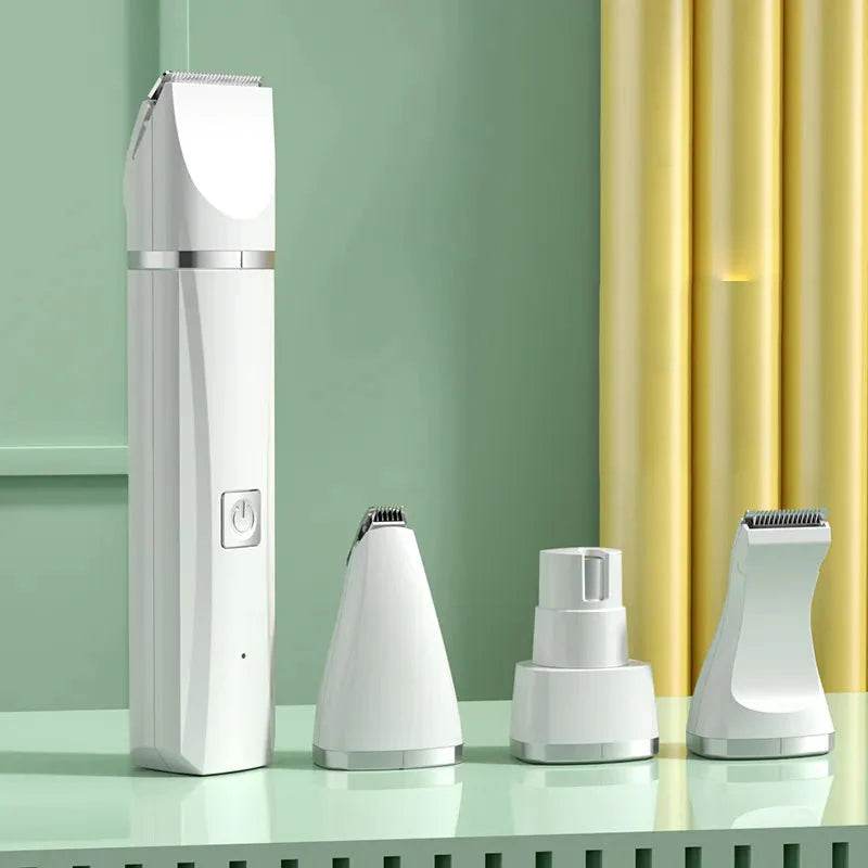 4-in-1 Professional Electric Pet Grooming Kit - Complete Home Salon with Hair Trimmer, Clippers, Nail Grinder & Quiet Motor for Cats & Dogs - The Max & Rex Collection