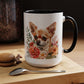Chihuahua Floral Mug | 15oz Coffee Mug for Dog Lovers