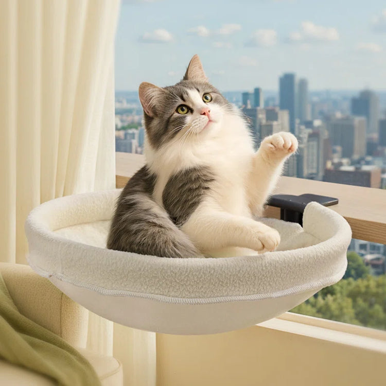 Cat Desk Bed, Pet Desk 360° Rotation, Cozy Soft Indoor Cat Bed for Desk