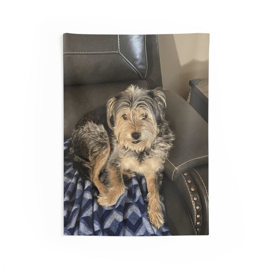 Dog Photo Tapestry — Cozy Personalized Pet Wall Art