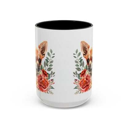 Chihuahua Floral Mug | 15oz Coffee Mug for Dog Lovers