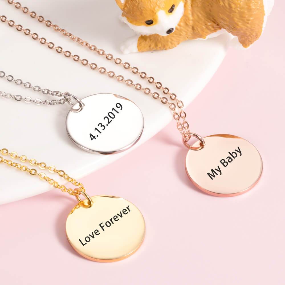 Custom Pet Portrait Necklace - Personalized Photo Jewelry with Engraving - The Max & Rex Collection