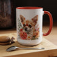 Chihuahua Floral Mug | 15oz Coffee Mug for Dog Lovers