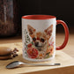 Chihuahua Floral Mug | 15oz Coffee Mug for Dog Lovers