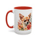 Chihuahua Floral Mug | 15oz Coffee Mug for Dog Lovers