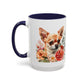 Chihuahua Floral Mug | 15oz Coffee Mug for Dog Lovers