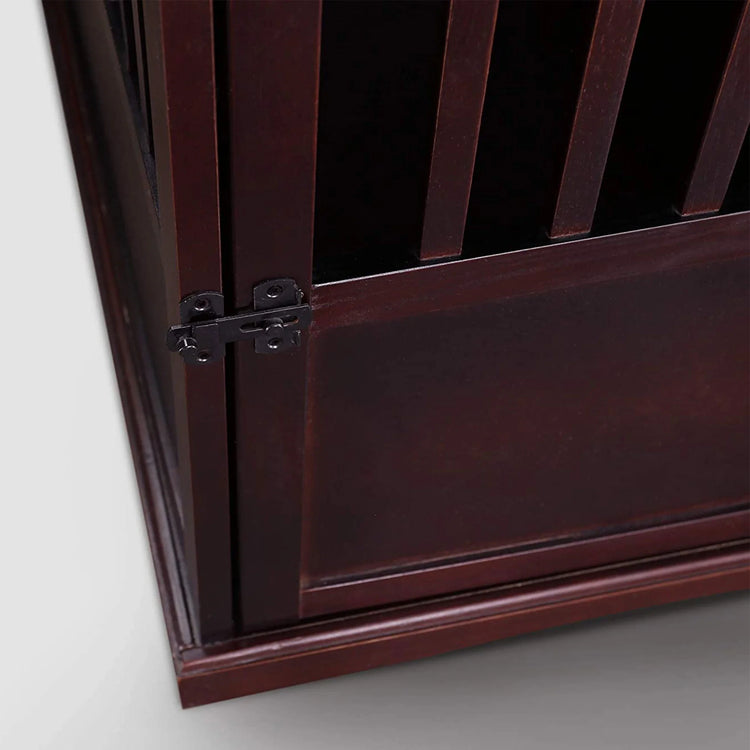 Newport Pet Dog Crate Furniture End Table, Brown, 24"