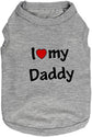 Droolingdog Dog Clothes Puppy Shirts I Love My Mom Dog T Shirt for Small Dogs, Small, Grey - The Max & Rex Collection