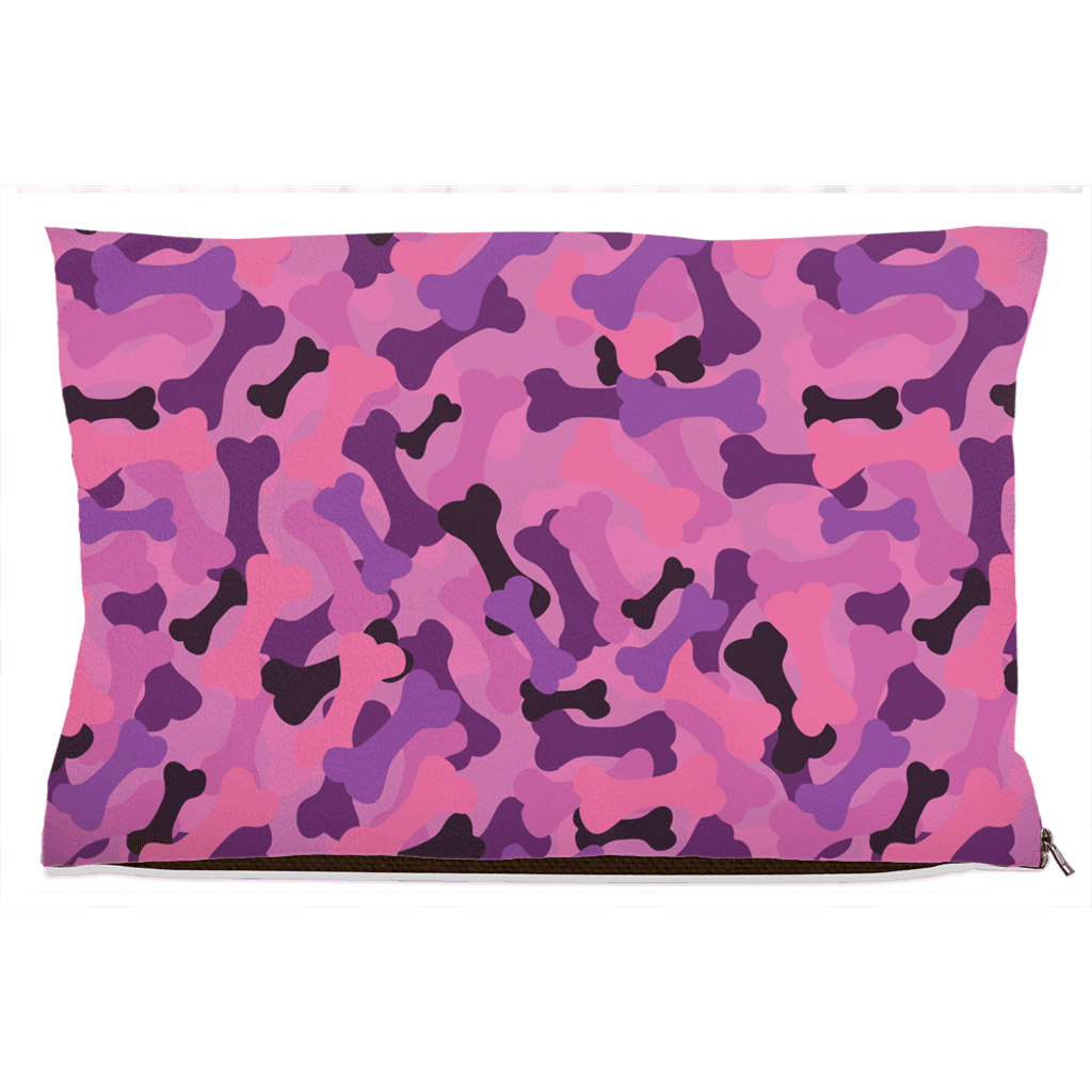 Bone Camo Pink Dog Bed – Stylish Indoor & Outdoor Pet Bed in Multiple Sizes - The Max & Rex Collection