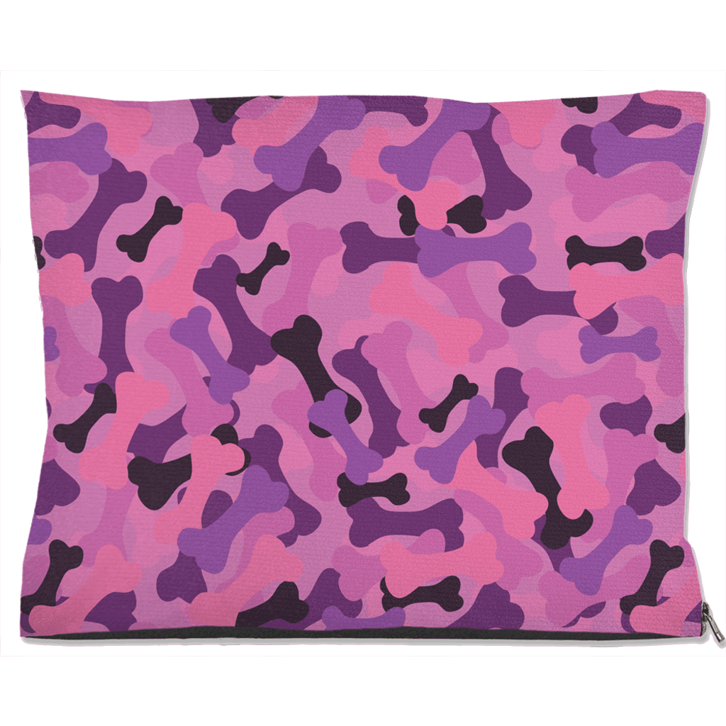 Bone Camo Pink Dog Bed – Stylish Indoor & Outdoor Pet Bed in Multiple Sizes - The Max & Rex Collection