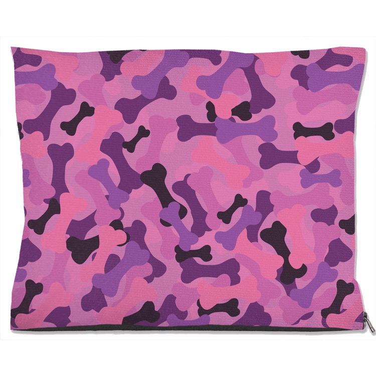 Bone Camo Pink Dog Bed – Stylish Indoor & Outdoor Pet Bed in Multiple Sizes - The Max & Rex Collection