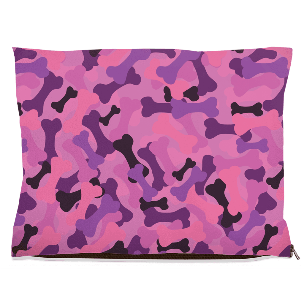 Bone Camo Pink Dog Bed – Stylish Indoor & Outdoor Pet Bed in Multiple Sizes - The Max & Rex Collection