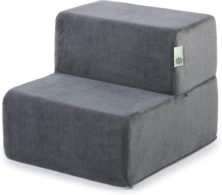 ZINUS Easy Pet Stairs, Pet Ramp, Pet Ladder, Medium, Charcoal - The Max & Rex Collection