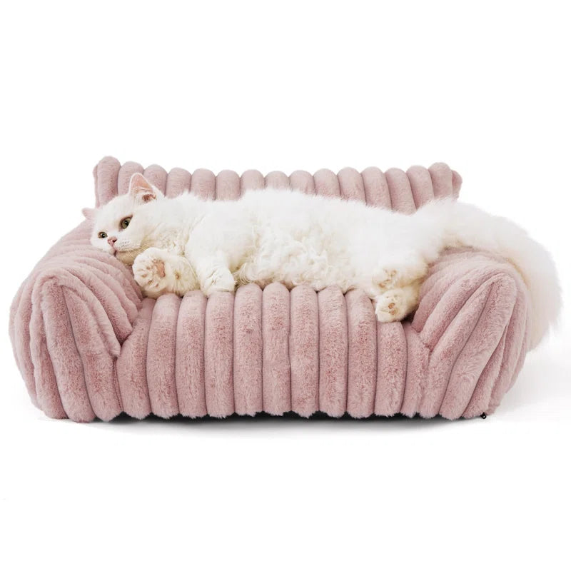 Pet Bed with Soft Plush Fabric – Cozy Bed for Cats and Small Dogs