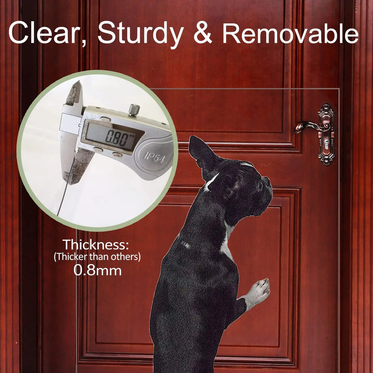 43" X 17" Door Scratch Protector, Plastic Scratch Shield Protect for Cat/Dog, Duty Flexible Door Guard Cover for Furniture, Wall