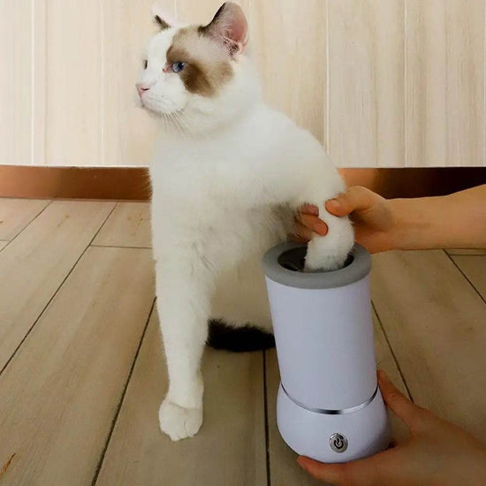 Portable Dog Paw Washer Automatic Pet Paw Cleaner Electric Paw Massager USB Rechargeable Designed for Small to Medium Dogs Cats - The Max & Rex Collection
