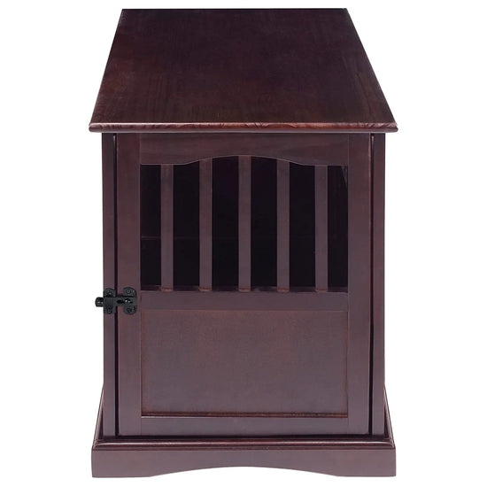 Newport Pet Dog Crate Furniture End Table, Brown, 24"